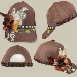 GORRA BOHO GLAM MY VALENTINA ( color chocolate )