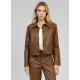 CHAQUETA CLAUDIANE EFECTO PIEL CAMEL
