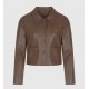 CHAQUETA CLAUDIANE EFECTO PIEL CAMEL