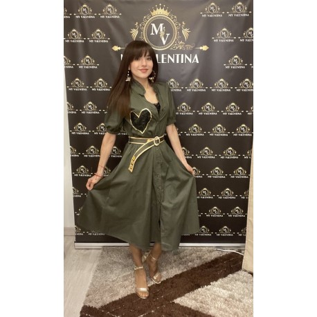 VESTIDO CAMISERO CORAZÓN DE UNICORNIO