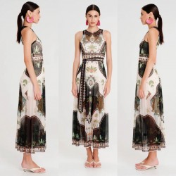 REPTILE LONG DRESS-MESH