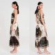 REPTILE LONG DRESS-MESH
