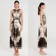 REPTILE LONG DRESS-MESH