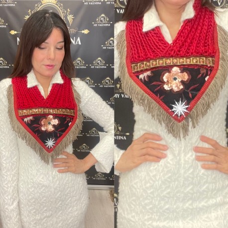 Cuello Pechera lana Artesanal