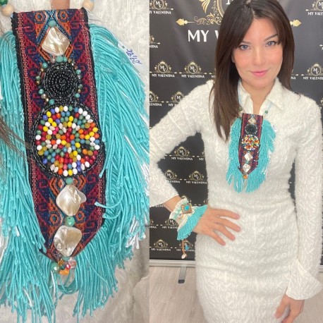 Mini pechera Turquesa