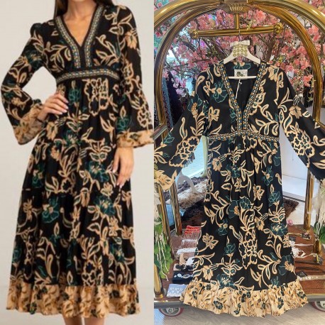 Vestido Estampado bordado Marigold
