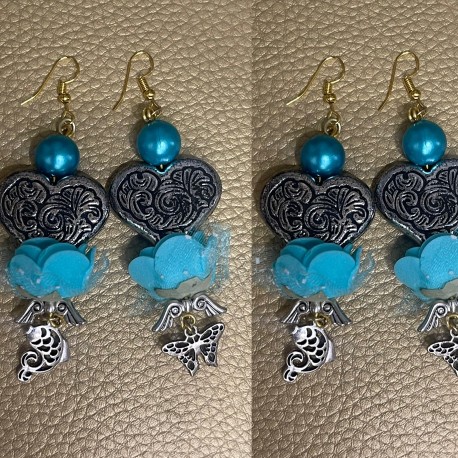 Pendientes Artesanales blue